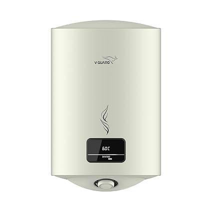 V-Guard Divino DG Geyser 15 Litre Water Heater with Digital Display | Suitable for Hard Water | High Energy Efficiency | Advanced 4 layered Safety | 5 Year Inner Tank Warranty by V-Guard