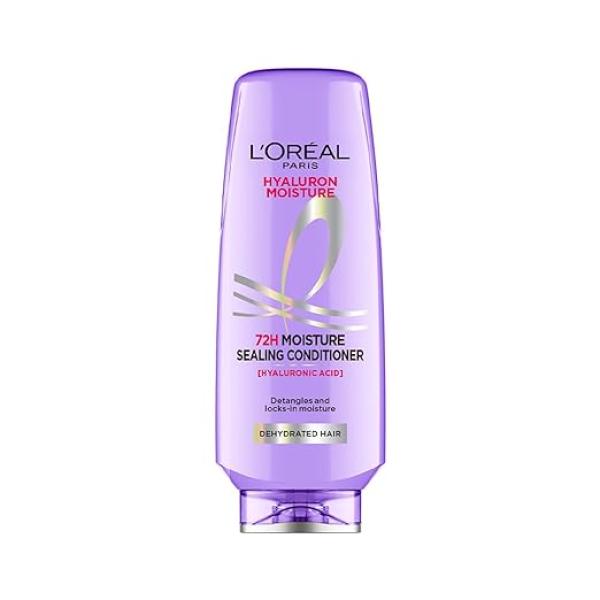 L'Oreal Paris Hyaluron Moisture 72H Conditioner - Hyaluronic Acid, 175ml For dry & dehydrated hair. Provides 72HR of long-lasting hydration & detangling. Suitable for all hair types