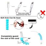 Sounce 25 Pcs Spiral Cable Protectors & Wire Protectors Spring Wire for All Wired Accessories for USB Charger, Data Cable, Headphones, MacBook, Laptop, Elastic Cord Saver