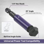 BEST 12Pcs Ball End Hex Screwdriver Bit Set H2-H12, 1/4'' Hex Shank S2 Steel Magnetic Hex Bits Set 2-12mm Allen Key Drill Bits with 25° Angled Ball Tip for Furniture Assembly,