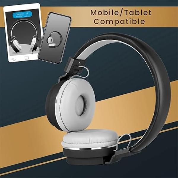 ebronics Zeb-Storm On Ear Wired Headphone with 3.5mm Jack, Built in Microphone for Calling, 1.5 Meter Cable, Soft Ear Cushion, Adjustable Headband, Foldable Ear Cups and Lightweight Design