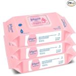 Baby Wet Wipes x 3 | Alcohol & Soap Free | Prevents Rashes & Redness | with 3X Moisturising Lotion  Enriched with Glycerin | Non-Irritating Fragrance | PH Balanced
