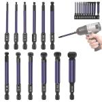 BEST 12Pcs Ball End Hex Screwdriver Bit Set H2-H12, 1/4'' Hex Shank S2 Steel Magnetic Hex Bits Set 2-12mm Allen Key Drill Bits with 25° Angled Ball Tip for Furniture Assembly,