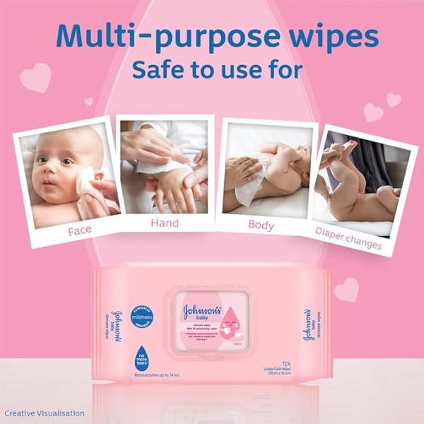 Baby Wet Wipes x 3 | Alcohol & Soap Free | Prevents Rashes & Redness | with 3X Moisturising Lotion  Enriched with Glycerin | Non-Irritating Fragrance | PH Balanced