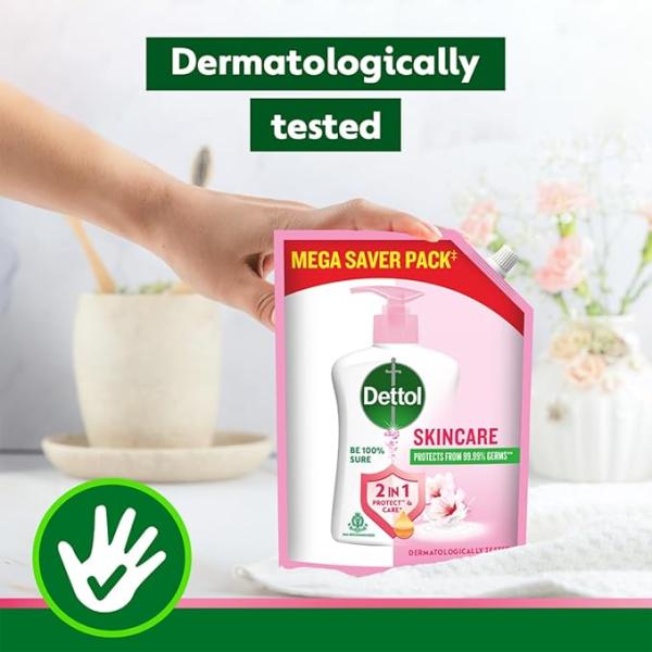 Dettol Liquid Handwash Refill – Skincare Hand Wash- 1350ml | pH Balanced | 10x Better Germ Protection