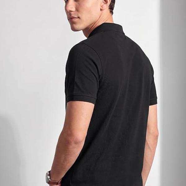 Men’s Polo T‑Shirt | Comfortable Rich Cotton Blend, Band Collar, Regular Fit | Stylish & Premium All Day Wear