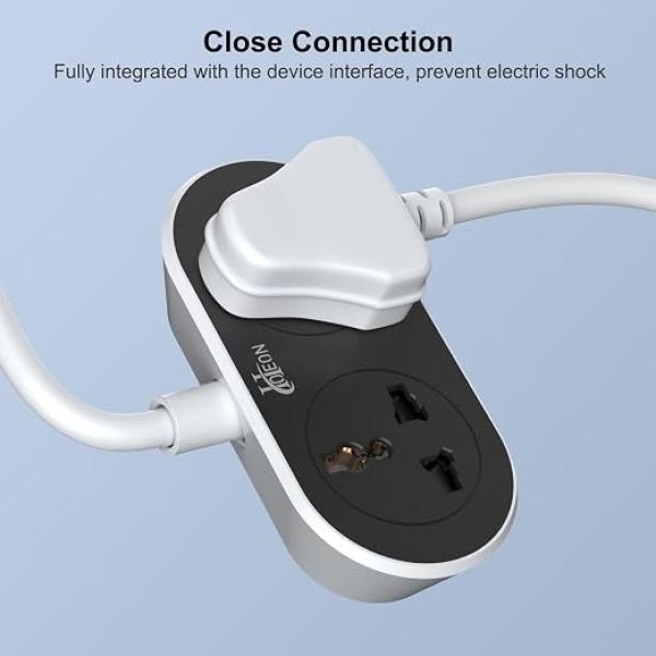 BEST QUALITY 10 Meter Cable, 2500W/10A Extension Cord, 2 Outlets Surge Protection Extension Cable, Heavy Duty Long Wire Extension, 3 Pins Power Cord, Expandable Power Strip for Home Office