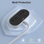 BEST QUALITY 10 Meter Cable, 2500W/10A Extension Cord, 2 Outlets Surge Protection Extension Cable, Heavy Duty Long Wire Extension, 3 Pins Power Cord, Expandable Power Strip for Home Office