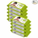 Little Angel Super Soft Cleansing Baby Wipes, 648 Count, Enriched with Aloe vera & Vitamin E, pH Balanced, Dermatologically Tested & Alcohol-free, Pack of 9, 72 count/pack