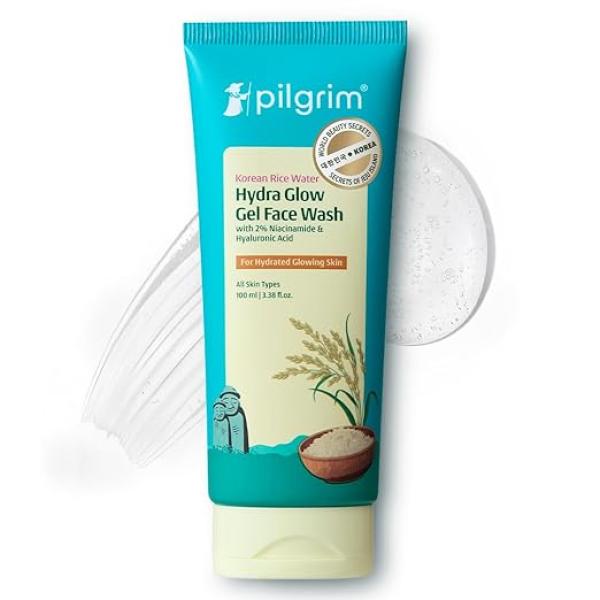 Pilgrim Korean Rice Water Hydra Glow Face Wash with 2% Niacinamide - 100ml