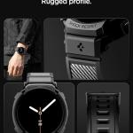 Rugged Armor Pro for Sam Spigen Rugged Armor Pro for Samsung Galaxy Watch 8/9 (44mm) Case with Strap - Matte Blacksung Galaxy Watch 8/9 (44mm) Case with Strap - Matte Black