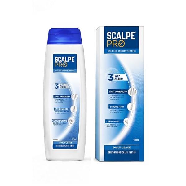 Pro Daily Anti-Dandruff Shampoo | Removes Dandruff from Source | Prevents Itching & Irritation | Scalpe Science | Climbazole Formulation | Dermatologically Tested | For Women & Men