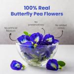 BLUE TEA - Butterfly Pea Flower Tea - 100 gm | Antioxidant Rich | Aparajita | Caffeine Free - Flower Based - Herbal Tea - Natural - Detox Tea | Ziplock Pouch