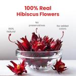 BLUE TEA - Hibiscus Flower Tea - 100g | SKIN GLOW ENHANCING TEA | Caffeine Free - Flower Based - Tangy Flavor