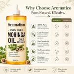 Moringa Oil for Face, Hair and Body, Multipurpose Carrier Oil for Skincare, Scalp Massage, Dry Skin Care and Natural Glow Routine - 200ml