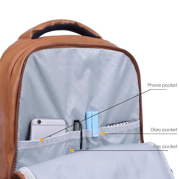 HOTSHOT BAGS VINTAGE FAUX LEATHER|LAPTOP BAG|MEN & WOMEN|OFFICE BACKPACK|COLLEGE BACKPACK