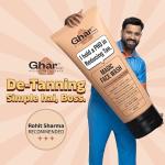 Ghar Soaps De-Tan Face Wash | For Tan Reducing, Brightening & Glowing Skin | With Sandalwood, Saffron, Coconut Oil & Goat milk | For All Skin Types | 100ml