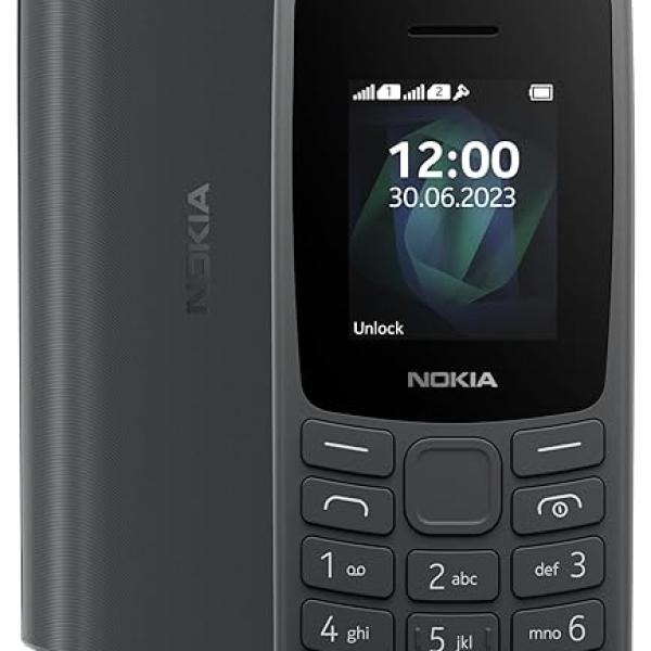 Nokia All-new 105 Single Sim Keypad Phone with Built-in Phone Pay app, Long-Lasting Battery, Wireless FM Radio| 1 Year Replacement Guarantee | Charcoal