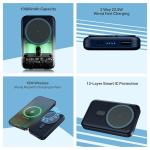 boAt powewrbank  PB331 (Magsafe) 10000mAh Magnetic Wireless Powerbank, 15W Wireless & 22.5W Wired Charging for (iPhone 16, 15, 14, 13 & 12, Android & Other Qi Enabled Devices)