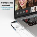 iKonnect C Pro Type C to 3.5 mm Audio Jack Connector with DAC Headphone Converter Adapter Compatible with iPhone 15 Pro Max/15 Pro/15 Plus, Galaxy S23/S22/S21/S208  Type C Phones