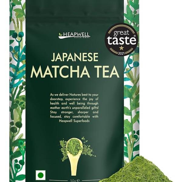 Heapwell Superfoods Japanese Matcha Green Tea Powder, 50 Grams