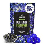 BLUE TEA - Butterfly Pea Flower Tea - 100 gm | Antioxidant Rich | Aparajita | Caffeine Free - Flower Based - Herbal Tea - Natural - Detox Tea | Ziplock Pouch