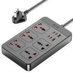 Ambrane Extension Board, 4 Type C, 2 USB, 5 International Power Sockets, 2500W Output, Long Cable, Wall Mount Option, Supports Laptop Charging for Office, Home Appliances